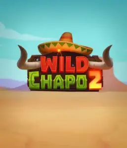 Experience the lively Mexican desert with Wild Chapo 2 slot by Relax Gaming, featuring a whimsical bull wearing a sombrero amid a serene desert backdrop. This image portrays the charm and humor of the game, perfect for players who enjoy unique themes, offering a captivating adventure.