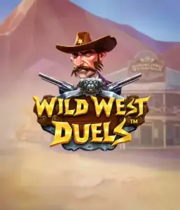  Immerse yourself in the wild world of "Wild West Duels" by Pragmatic Play, featuring a tough gunslinger ready for a showdown. The image features a stern cowboy with crossed pistols, set against a dusty Western town. His intense eyes and detailed attire embody the spirit of the Old West. The game's title is prominently featured in a rustic font, complementing the action-packed theme. 