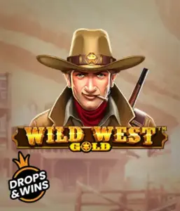  Encounter the rugged sheriff of "Wild West Gold," a thrilling slot game by Pragmatic Play. The image shows a determined sheriff with a golden star badge, set against a dusty Old West town backdrop. The game's title is boldly featured in a classic font, complementing the theme of adventure and law enforcement in the wild frontier. 