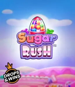 Dive into the colorful world of the Sugar Rush slot game by Pragmatic Play, showcasing a vibrant candy dispenser set against a dreamy candyland background. This graphic captures the playfulness of the slot, highlighted with vivid candies and engaging typography. Great for players seeking a sweet adventure, promising endless entertainment. 